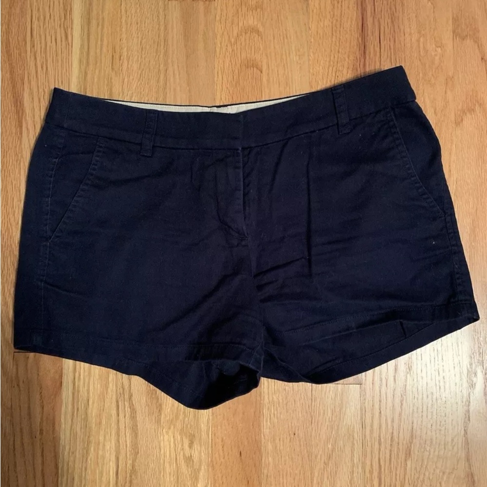 J. Crew 3" Inch Chino Shorts Navy Blue - Size 8
